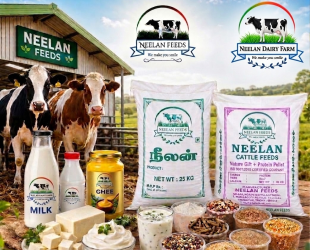 Neelan Feeds Premium Cattle Feed and Dairy Products in Thuraiyur Trichy